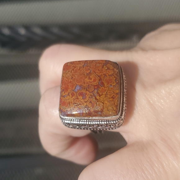 New Seam Agate 925 Silver Ring. - Picture 15 of 16